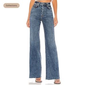 GRLFRND Carla wide leg flare butterfly button down jeans!
